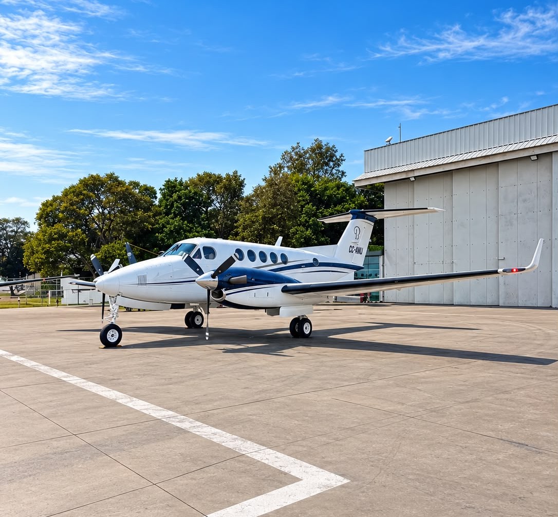 Aerolíneas ATA Beechcraft King Air 200 on the runway
