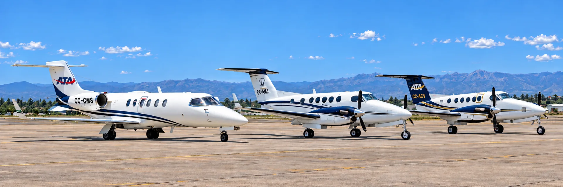 Flota de Aerolíneas ATA: Beechcraft King Air 200 y Learjet 40
